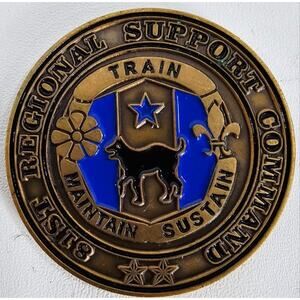 81st US Army Regional Support Command Challenge Coin Train Maintain Sustain